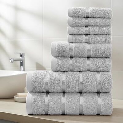 17 Stories 100% Cotton Mulit-Size Set Silver 17 Stories 100% Cotton Mulit-Size Set Silver