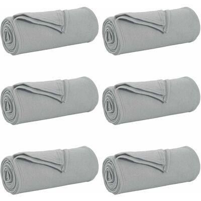 Vidaxl Throw Blankets 6 Pcs Cream 240 X 220 Cm Fleece Grey 170cm x 130cm Vidaxl Throw Blankets 6 Pcs Cream 240 X 220 Cm Fleece Grey 170cm x 130cm