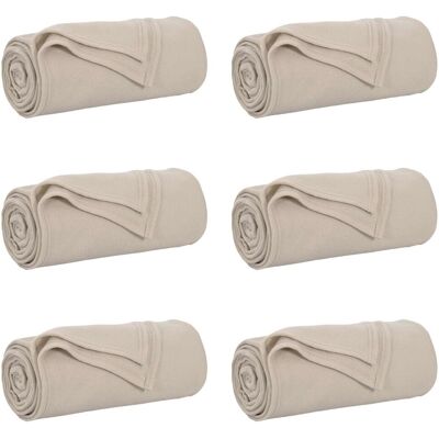Vidaxl Throw Blankets 6 Pcs Cream 240 X 220 Cm Fleece Beige 170cm x 130cm Vidaxl Throw Blankets 6 Pcs Cream 240 X 220 Cm Fleece Beige 170cm x 130cm