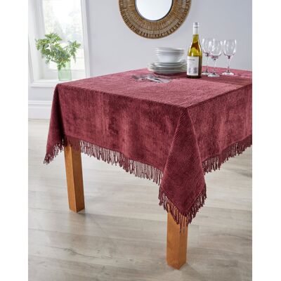 Latitude Run Lunado 100% Cotton Tablecloth Burgundy 90" W x 54" L Latitude Run Lunado 100% Cotton Tablecloth Burgundy 90" W x 54" L
