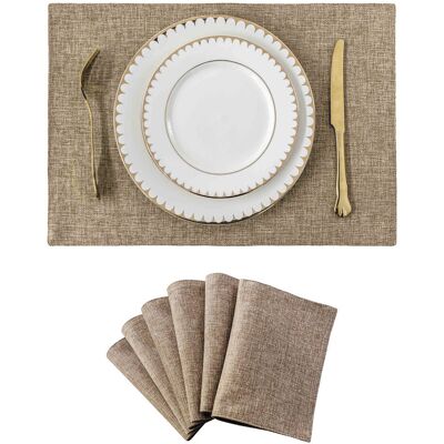 Ebern Designs Polyester Placemat Natural Linen 48cm W X 33cm L X 0.1cm D Ebern Designs Polyester Placemat Natural Linen 48cm W X 33cm L X 0.1cm D