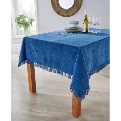 Latitude Run Lunado 100% Cotton Tablecloth Blue 90" W x 54" L Latitude Run Lunado 100% Cotton Tablecloth Blue 90" W x 54" L