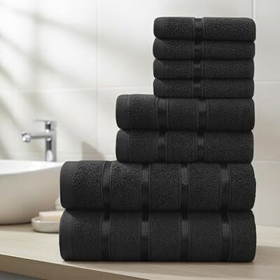 17 Stories 100% Cotton Mulit-Size Set Black 17 Stories 100% Cotton Mulit-Size Set Black