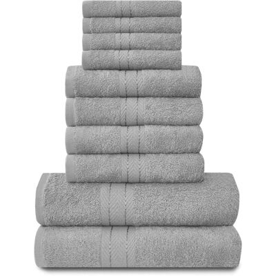 17 Stories Leila 4 Piece Multi-Size Bale Grey Washcloth;Hand Towel;Bath Towel 17 Stories Leila 4 Piece Multi-Size Bale Grey Washcloth;Hand Towel;Bath Towel