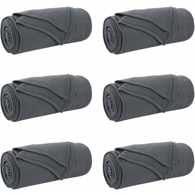Vidaxl Throw Blankets 6 Pcs Cream 240 X 220 Cm Fleece Dark Grey 170cm x 130cm Vidaxl Throw Blankets 6 Pcs Cream 240 X 220 Cm Fleece Dark Grey 170cm x 130cm