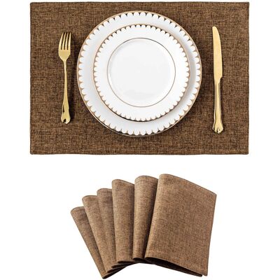 Ebern Designs Polyester Placemat Brown 48cm W X 33cm L X 0.1cm D Ebern Designs Polyester Placemat Brown 48cm W X 33cm L X 0.1cm D