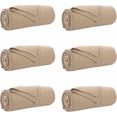 Vidaxl Throw Blankets 6 Pcs Cream 240 X 220 Cm Fleece Camel 170cm x 130cm Vidaxl Throw Blankets 6 Pcs Cream 240 X 220 Cm Fleece Camel 170cm x 130cm