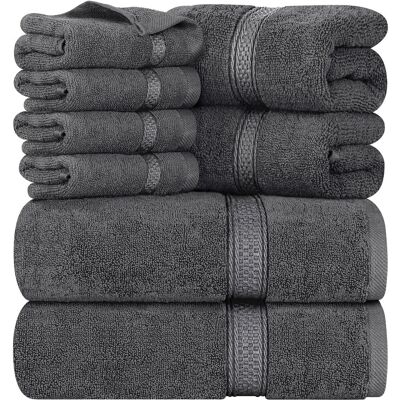 Ebern Designs Everarda Mulit-Size Set Grey Bath Towel;Washcloth;Hand Towel Ebern Designs Everarda Mulit-Size Set Grey Bath Towel;Washcloth;Hand Towel