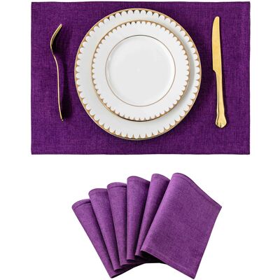 Ebern Designs Polyester Placemat Purple 48cm W X 33cm L X 0.1cm D Ebern Designs Polyester Placemat Purple 48cm W X 33cm L X 0.1cm D