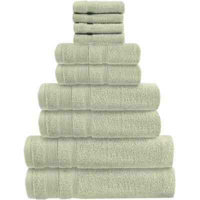 17 Stories Baljiwan 10 Piece Egyptian-Quality Cotton Bath Towel Bale - Luxury Zero Twist Cotton, Multi-Size Sage Green Bath Towel;Washcloth;Hand Towel;Bath Sheet 17 Stories Baljiwan 10 Piece Egyptian-Quality Cotton Bath Towel Bale - Luxury Zero Twist Cotton, Multi-Size Sage Green Bath Towel;Washcloth;Hand Towel;Bath Sheet