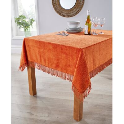 Latitude Run Lunado 100% Cotton Tablecloth Russet 90" W x 54" L Latitude Run Lunado 100% Cotton Tablecloth Russet 90" W x 54" L