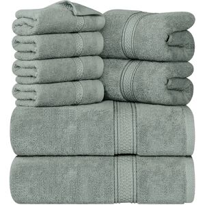 Ebern Designs Everarda 8 Piece Bath Towels Multi-Size Set green/gray 69.0 W cm