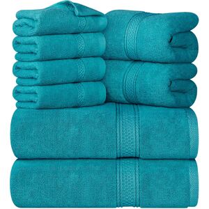 Ebern Designs Everarda 8 Piece Bath Towels Multi-Size Set green/blue 69.0 W cm