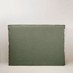 Madura Nino Linen 100% Zip Headboard Cover green 134.0 H x 210.0 W cm