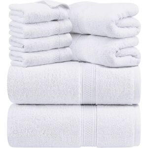 Ebern Designs Everarda 8 Piece Bath Towels Multi-Size Set white 69.0 W cm