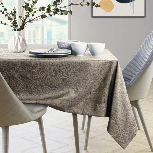Ebern Designs Laplace Tablecloth Ebern Designs Colour: Cappuccino, Size: 120cm W x 160cm L  - Size: Large Ebern Designs Laplace Tablecloth Ebern Designs Colour: Cappuccino, Size: 120cm W x 160cm L  - Size: Large