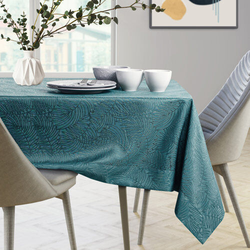 Ebern Designs Laplace Tablecloth Ebern Designs Colour: Petrol, Size: 110cm W x 140cm L  - Size: Large Ebern Designs Laplace Tablecloth Ebern Designs Colour: Petrol, Size: 110cm W x 140cm L  - Size: Large