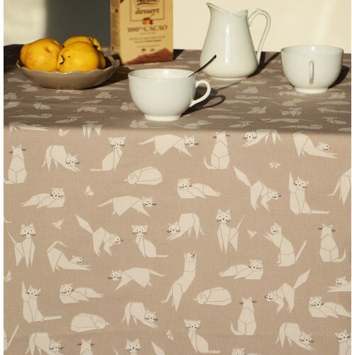 Fleur De Soleil 240 cm W x 160 cm D Rectangular Wipe-clean Tablecloth Fleur De Soleil  - Size: 160cm W X 160cm D Fleur De Soleil 240 cm W x 160 cm D Rectangular Wipe-clean Tablecloth Fleur De Soleil  - Size: 160cm W X 160cm D