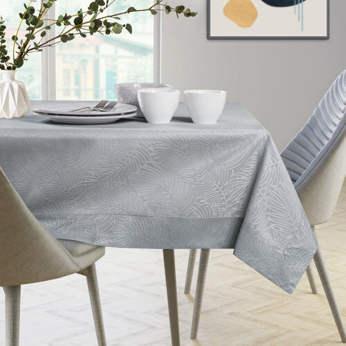 Ebern Designs Laplace Tablecloth Ebern Designs Colour: Light Grey, Size: 120cm W x 220cm L  - Size: Large Ebern Designs Laplace Tablecloth Ebern Designs Colour: Light Grey, Size: 120cm W x 220cm L  - Size: Large