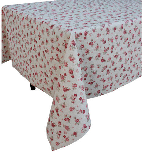 August Grove Living Tablecloth August Grove Size: 200cm W x 138cm L, Colour: Red  - Size: Large August Grove Living Tablecloth August Grove Size: 200cm W x 138cm L, Colour: Red  - Size: Large