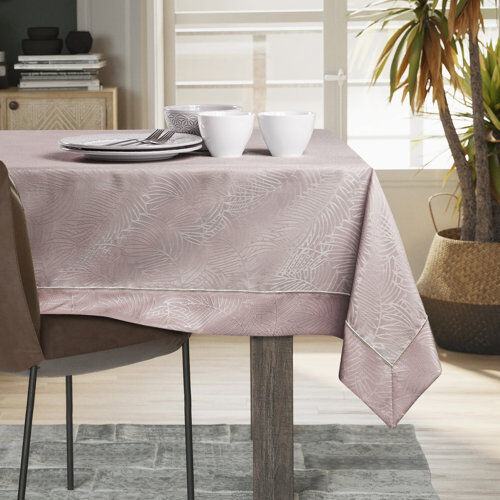 Ebern Designs Laplace Tablecloth Ebern Designs Colour: Pink, Size: 140 cm W x 260 cm L  - Size: Large Ebern Designs Laplace Tablecloth Ebern Designs Colour: Pink, Size: 140 cm W x 260 cm L  - Size: Large