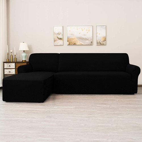 17 Stories Rhombus Jacquard Box Cushion Sofa Slipcover 17 Stories Upholstery Colour: Black 17 Stories Rhombus Jacquard Box Cushion Sofa Slipcover 17 Stories Upholstery Colour: Black