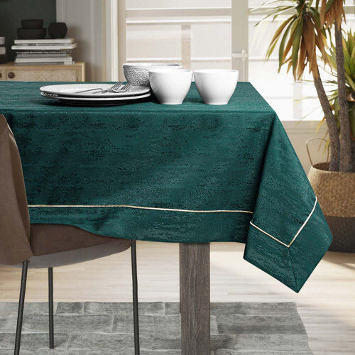 17 Stories Amelia-Anne Tablecloth 17 Stories Colour: Bottle Green, Size: 130cm W x 130cm L  - Size: 25cm H X 18cm W X 12cm D 17 Stories Amelia-Anne Tablecloth 17 Stories Colour: Bottle Green, Size: 130cm W x 130cm L  - Size: 25cm H X 18cm W X 12cm D