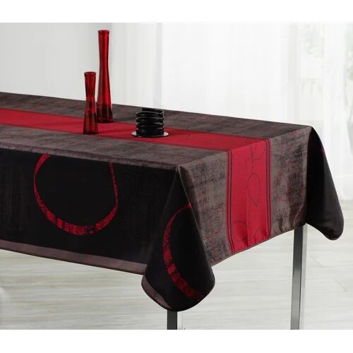 Latitude Run Terenig Burdeos Tablecloth Latitude Run Colour: Dark Brown/Red, Size: 150cm W x 300cm L  - Size: Large