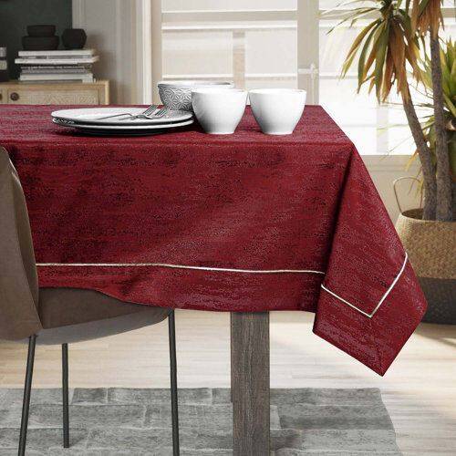 17 Stories Amelia-Anne Tablecloth 17 Stories Colour: Bordeaux, Size: 120cm W x 120cm L  - Size: Large 17 Stories Amelia-Anne Tablecloth 17 Stories Colour: Bordeaux, Size: 120cm W x 120cm L  - Size: Large