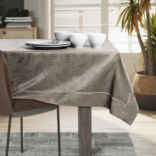 Ebern Designs Laplace Tablecloth Ebern Designs Colour: Cappuccino, Size: 140 cm W x 280 cm L  - Size: Large Ebern Designs Laplace Tablecloth Ebern Designs Colour: Cappuccino, Size: 140 cm W x 280 cm L  - Size: Large
