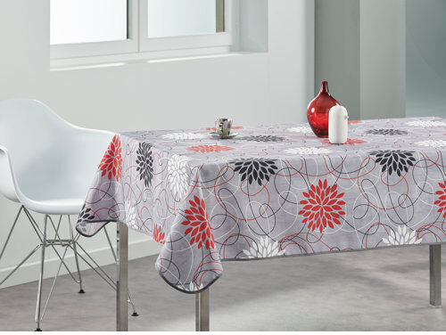 Latitude Run Tovmas Dalia Tablecloth Latitude Run Colour: Grey/Red/Black, Size: 150cm W x 240cm L  - Size: 66.04cm H x 66.04cm W x 1.91cm D Latitude Run Tovmas Dalia Tablecloth Latitude Run Colour: Grey/Red/Black, Size: 150cm W x 240cm L  - Size: 66.04cm H x 66.04cm W x 1.91cm D