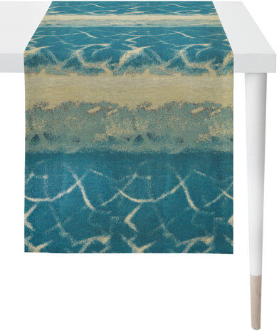 Apelt Opaiia Table Runner Apelt Colour: Blue/Natural Apelt Opaiia Table Runner Apelt Colour: Blue/Natural