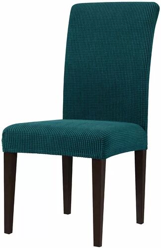 Marlow Home Co. Ultra Soft Stretchy Box Cushion Dining Chair Slipcover Marlow Home Co. Upholstery Colour: Blue