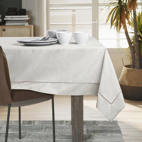 Ebern Designs Laplace Tablecloth Ebern Designs Colour: Cream, Size: 140 cm W x 180 cm L  - Size: Large Ebern Designs Laplace Tablecloth Ebern Designs Colour: Cream, Size: 140 cm W x 180 cm L  - Size: Large