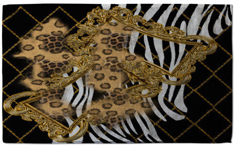 Bloomsbury Market Zebra and Baroque Kitchen Towel Bloomsbury Market  - Size: 60cm H x 60cm W x 6.1cm D Bloomsbury Market Zebra and Baroque Kitchen Towel Bloomsbury Market  - Size: 60cm H x 60cm W x 6.1cm D