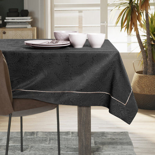 Ebern Designs Laplace Tablecloth Ebern Designs Colour: Charcoal, Size: 140 cm W x 340 cm L  - Size: Large Ebern Designs Laplace Tablecloth Ebern Designs Colour: Charcoal, Size: 140 cm W x 340 cm L  - Size: Large
