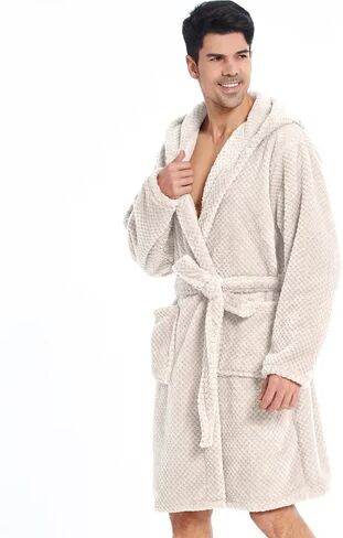 17 Stories Ahmadou Bathrobe 17 Stories Colour: Beige, Dressing Gown Size: XXL  - Size: Rectangle 61 x 122 cm