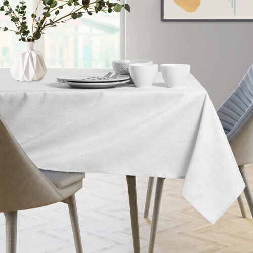 Brayden Studio Arkose Lotus Effect Tablecloth Brayden Studio Colour: White, Size: 150cm W x 500cm L  - Size: Large Brayden Studio Arkose Lotus Effect Tablecloth Brayden Studio Colour: White, Size: 150cm W x 500cm L  - Size: Large
