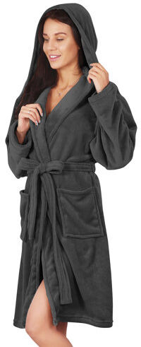 Symple Stuff Aliso Bathrobe Symple Stuff Colour: Graphite, Size: M  - Size: Extra Small Symple Stuff Aliso Bathrobe Symple Stuff Colour: Graphite, Size: M  - Size: Extra Small