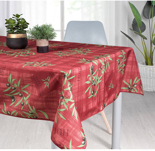 ClassicLiving Connersville Provence Olive Tablecloth ClassicLiving Colour: Red, Size: 150cm W x 300cm L  - Size: H31 x L115 x W55cm ClassicLiving Connersville Provence Olive Tablecloth ClassicLiving Colour: Red, Size: 150cm W x 300cm L  - Size: H31 x L115 x W55cm