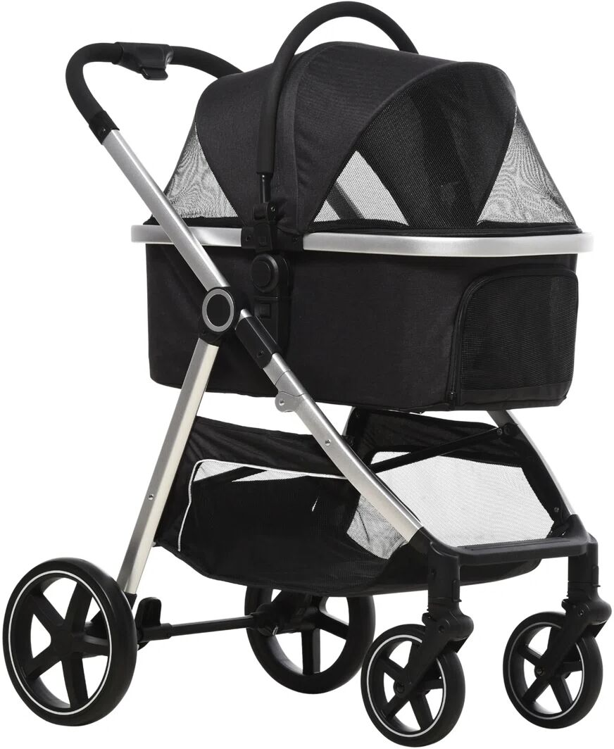 PawHut Pet Standard Stroller black 102.0 H x 83.0 W x 58.0 D cm