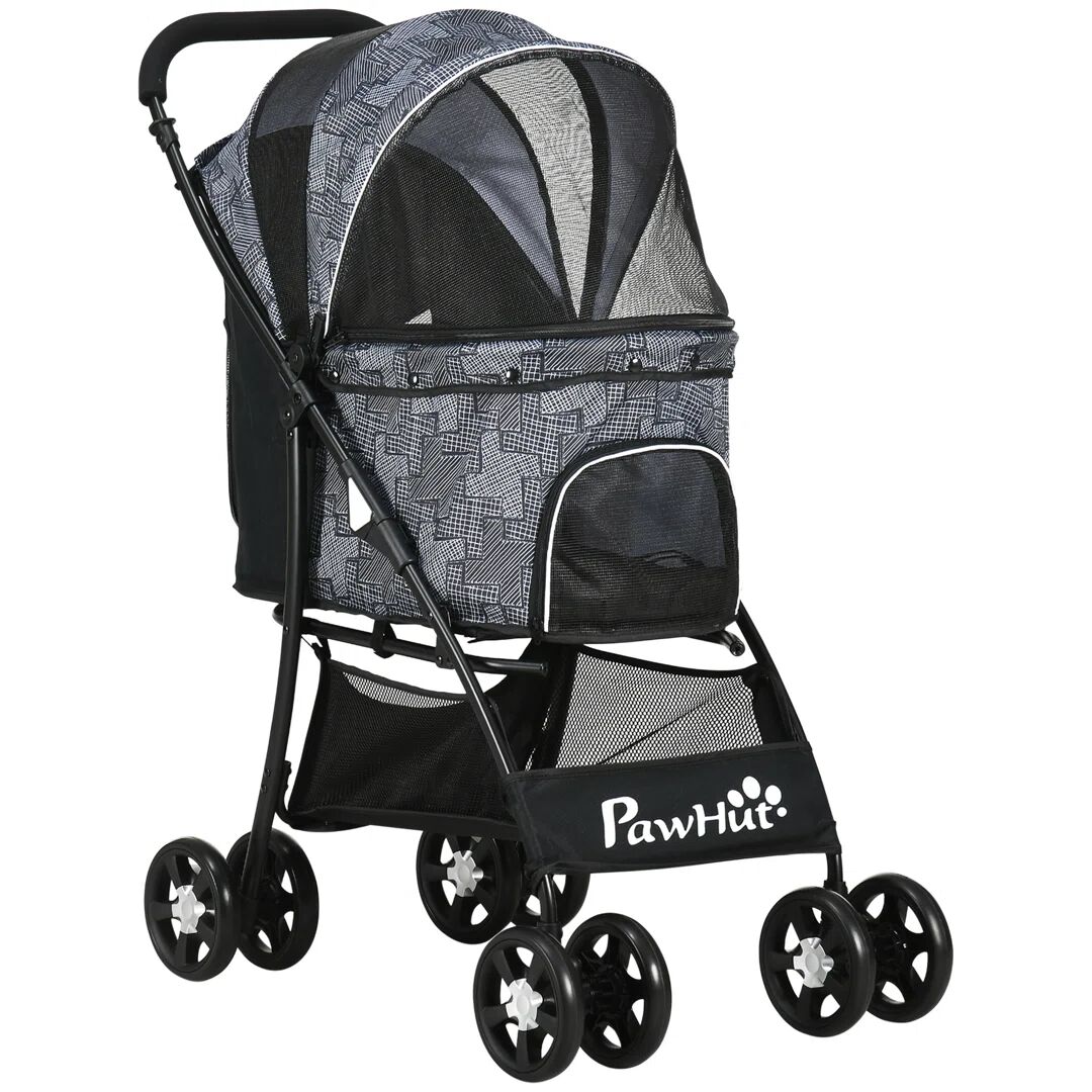 PawHut Pet Stroller black/gray 99.0 H x 81.0 W x 48.0 D cm