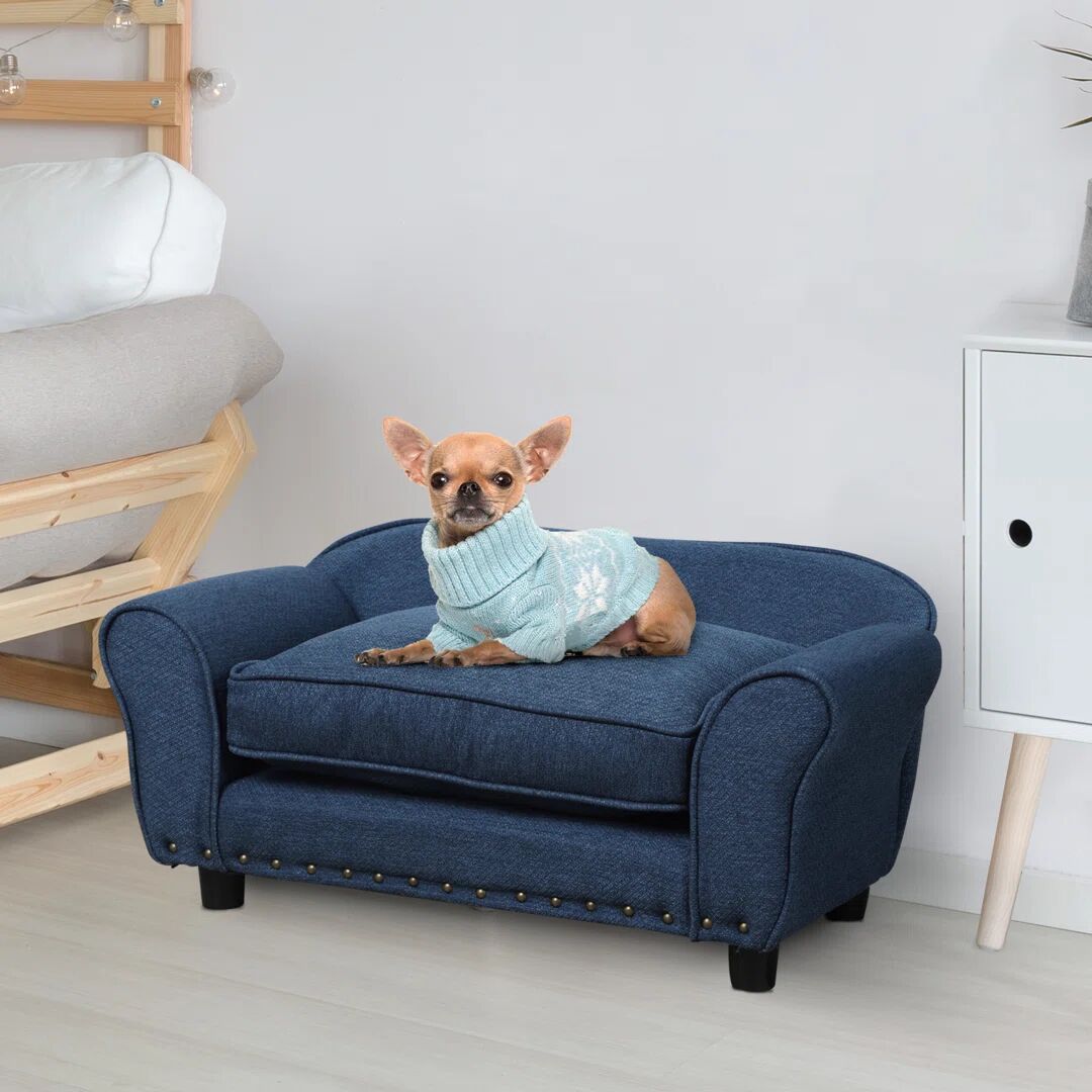 PawHut Pet Bed blue 32.5 H x 74.0 W x 41.0 D cm