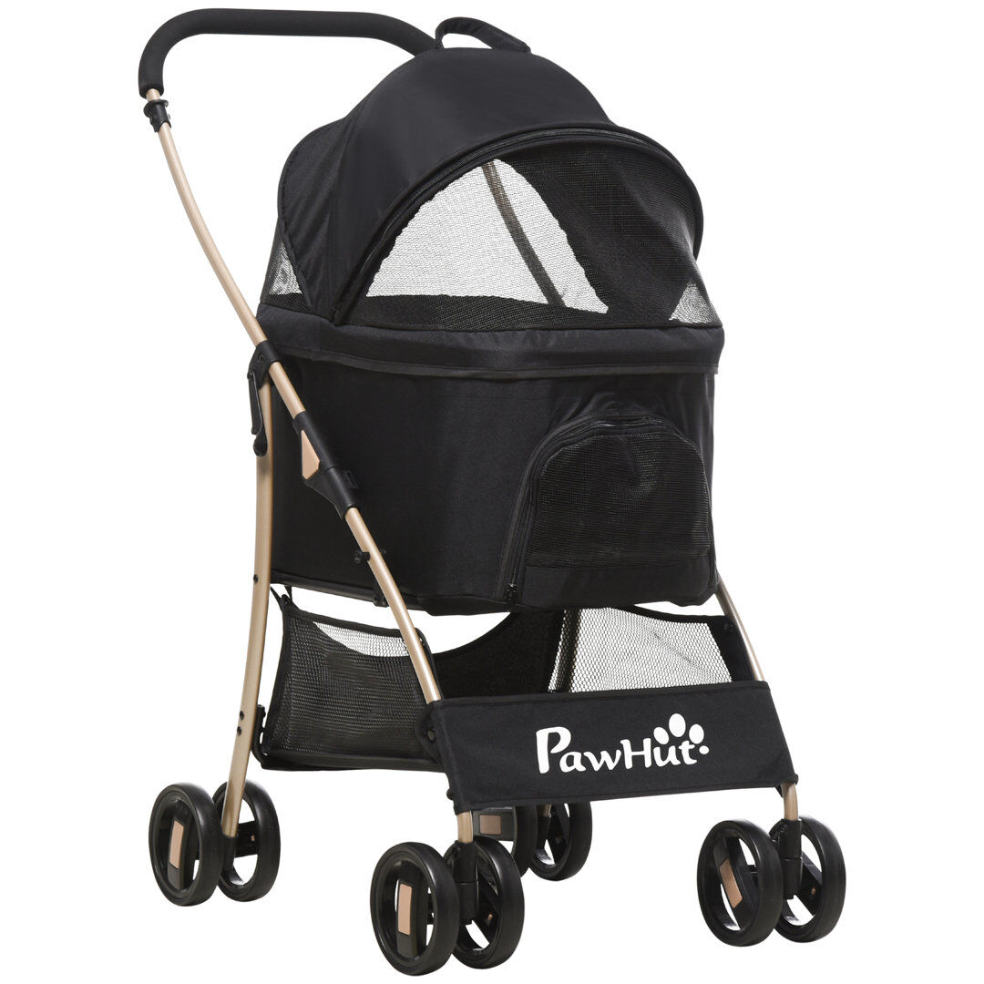 PawHut Pet Stroller black 98.0 H x 82.0 W x 49.5 D cm