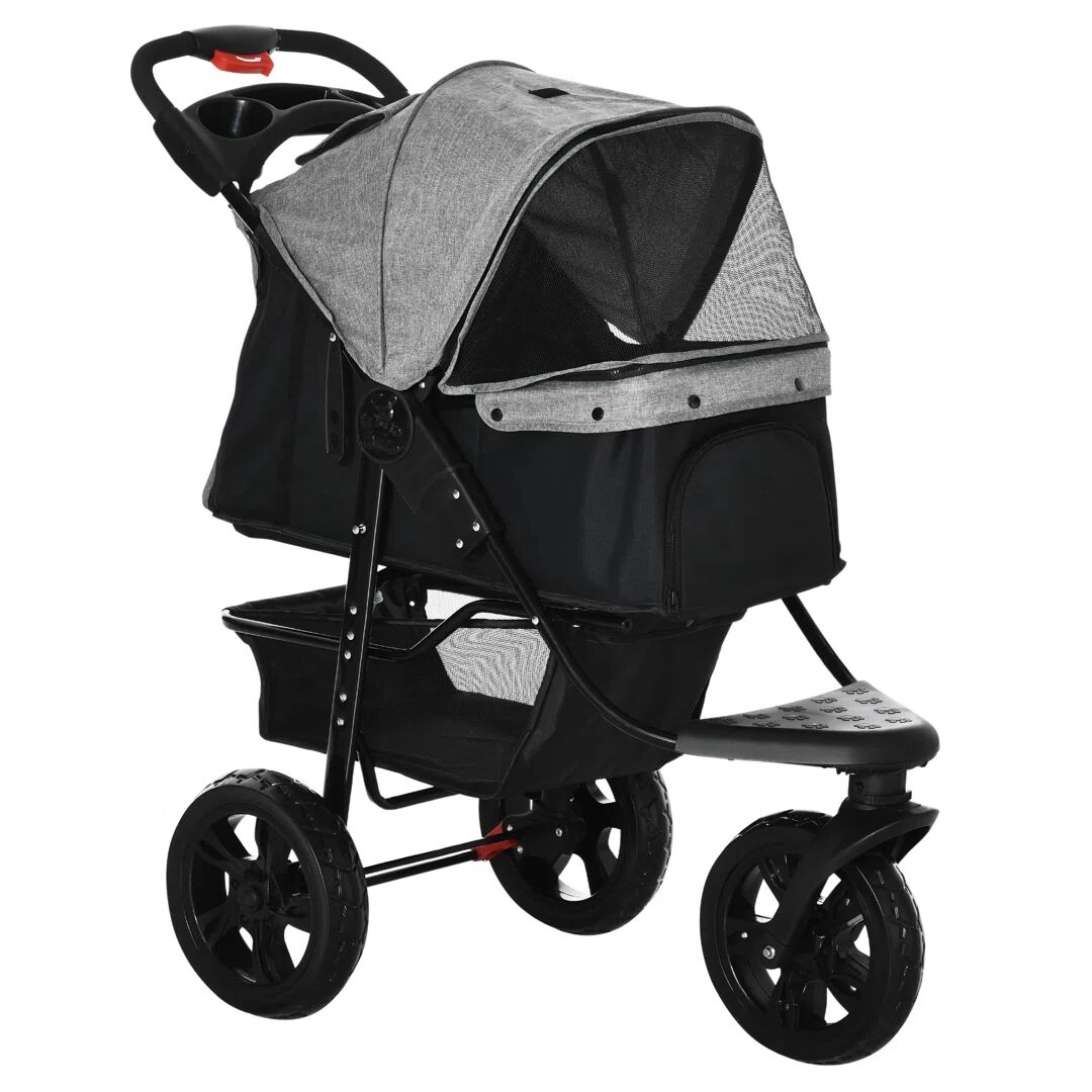 Archie & Oscar Savion Pet Stroller gray/black 106.5 H x 54.5 W x 109.5 D cm