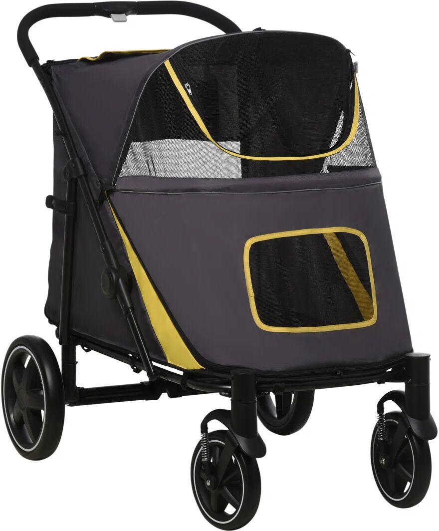 PawHut Pet Standard Stroller black/gray 100.0 H x 112.0 W x 65.0 D cm