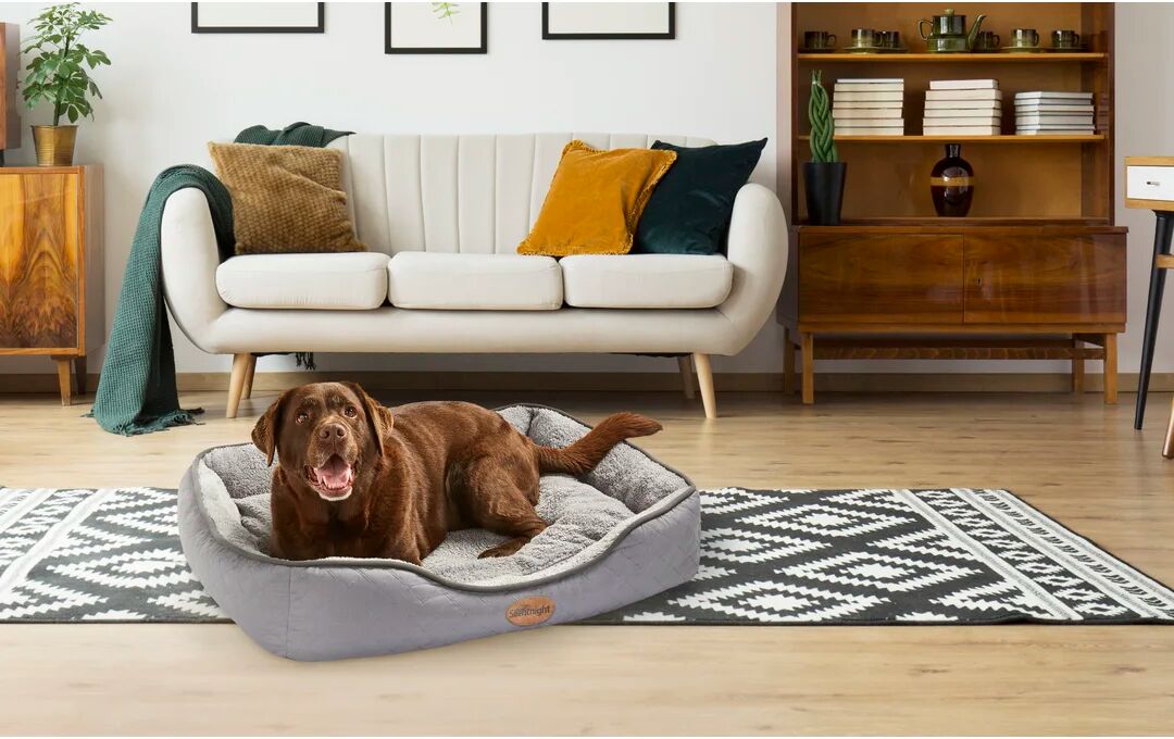 Silentnight Airmax Breathable Pet Bed with reversible cushion gray 20.0 H x 90.0 W x 70.0 D cm