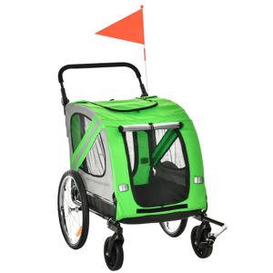 PawHut Stroller Pet Carrier green/gray 108.0 H x 72.5 W x 140.0 D cm