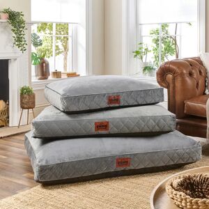 Slumberdown Paws for Slumber Machine Washable Cushioned Velvet Pet Bed gray 70.0 H x 100.0 W x 20.0 D cm