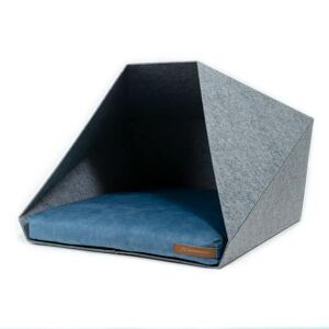 Rexproduct Pocket Hooded Dog Bed gray/blue 45.0 H x 60.0 W x 63.0 D cm